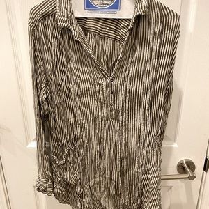 Free People Gauzy Striped Tunic